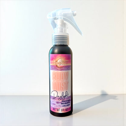 Spray bottle with colorful label on a white background