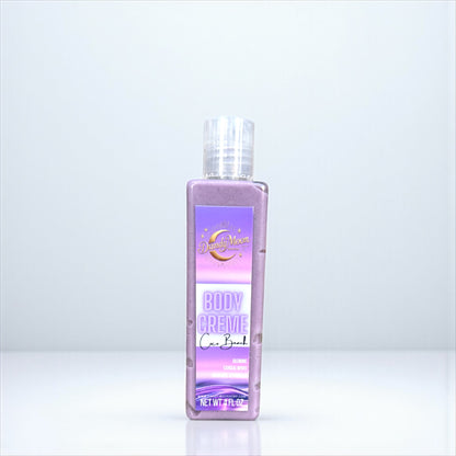 Bottle of Body Creme Lotion in coco beach scent against a white background